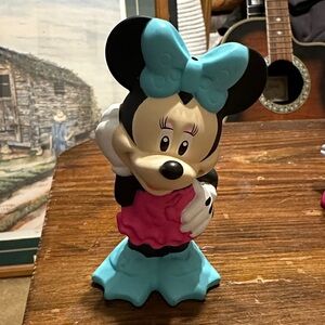 Charming Minnie Mouse Figurine with Pink and Blue Accents